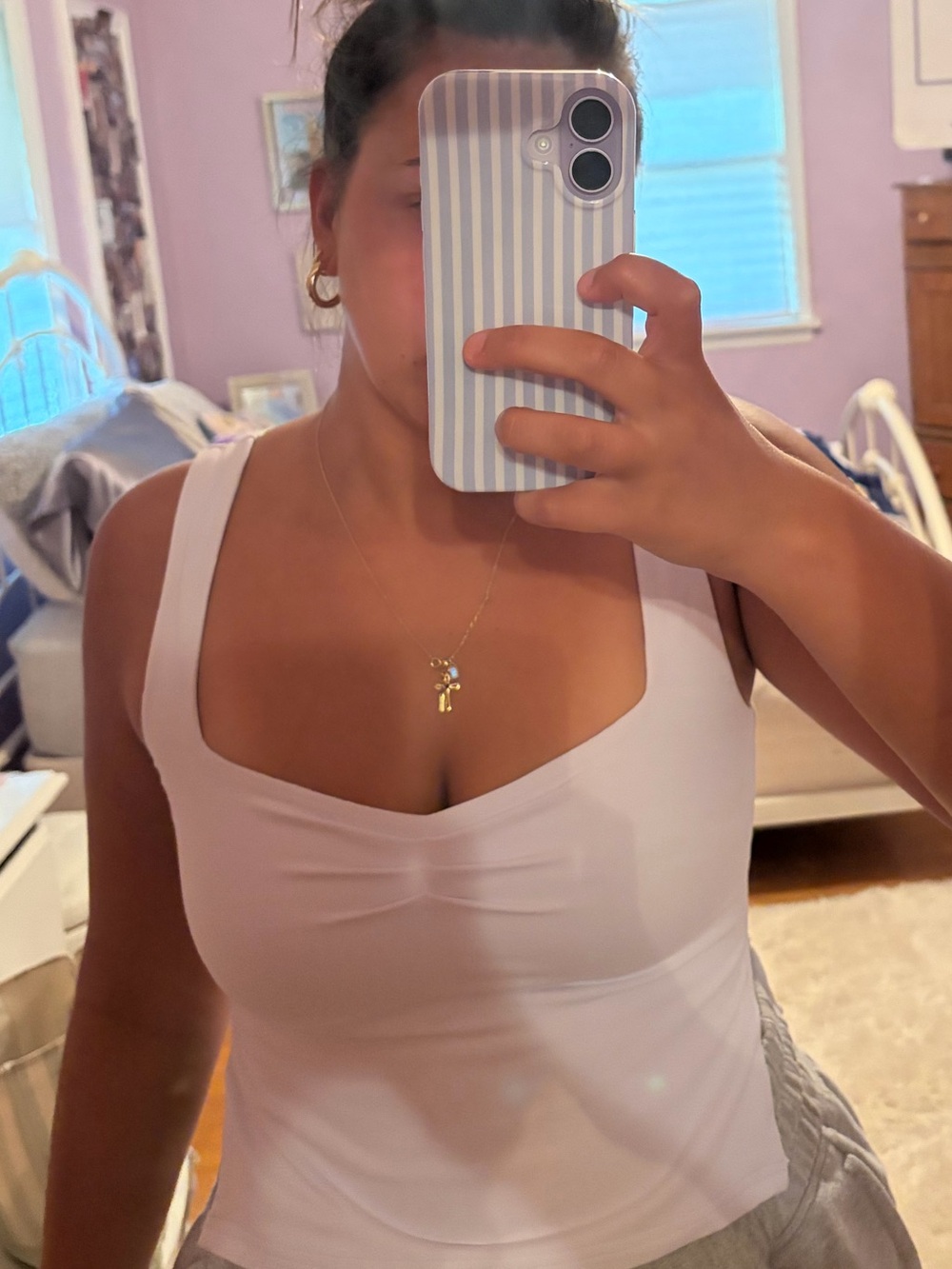 ReoRia White Cozy Bralette Top